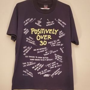 Funny Vintage T-Shirt Over 30 Birthday Gift Size L